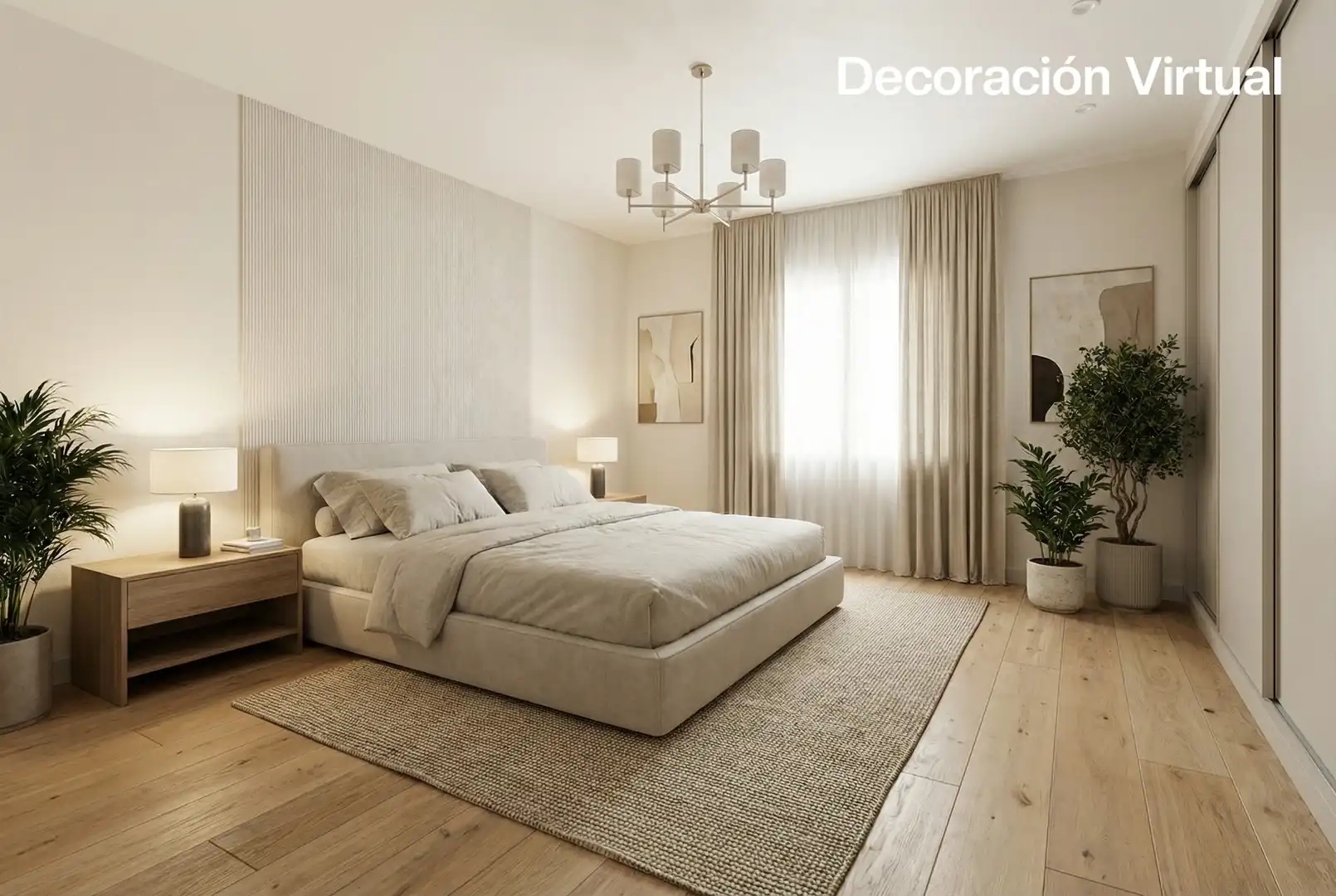 Schlafzimmer von Wohnung zum Verkauf in Valencia mit Klimaanlage, Privatgarten und Abstellraum