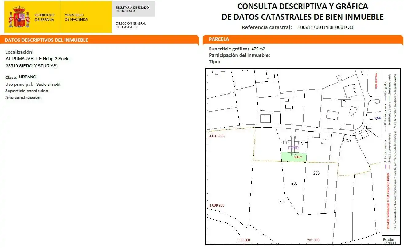 Terreno en venta en Siero