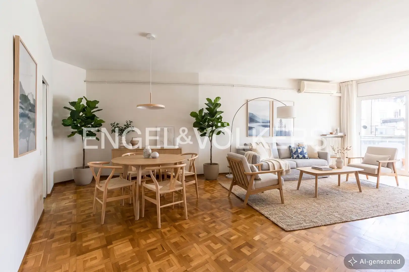 Living room of Flat for sale in  Barcelona Capital  with Air Conditioner, Heating and Parquet flooring