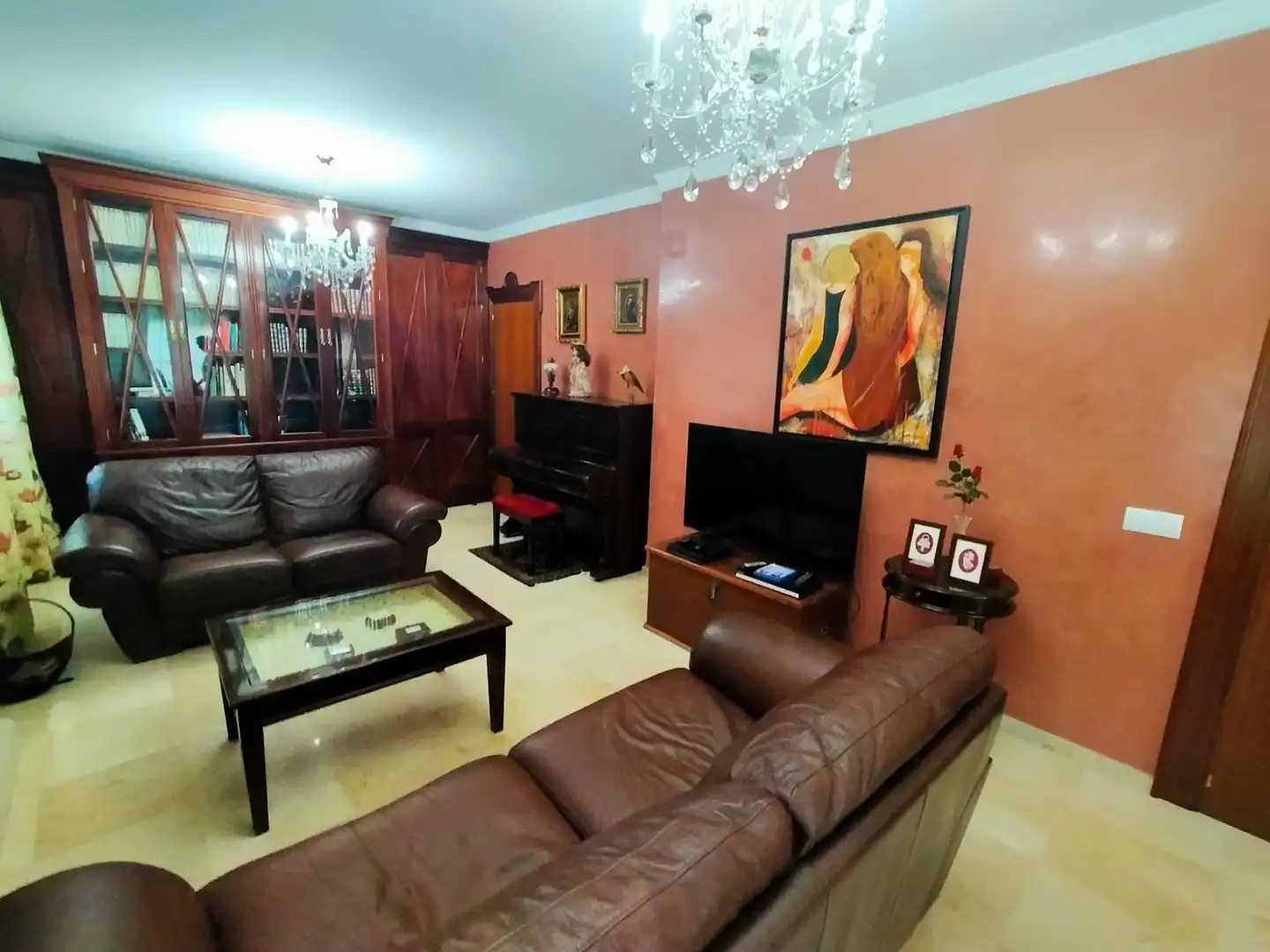 Sala de estar de Casa o chalet en venta en Jerez de la Frontera con Aire acondicionado, Jardín privado y Piscina