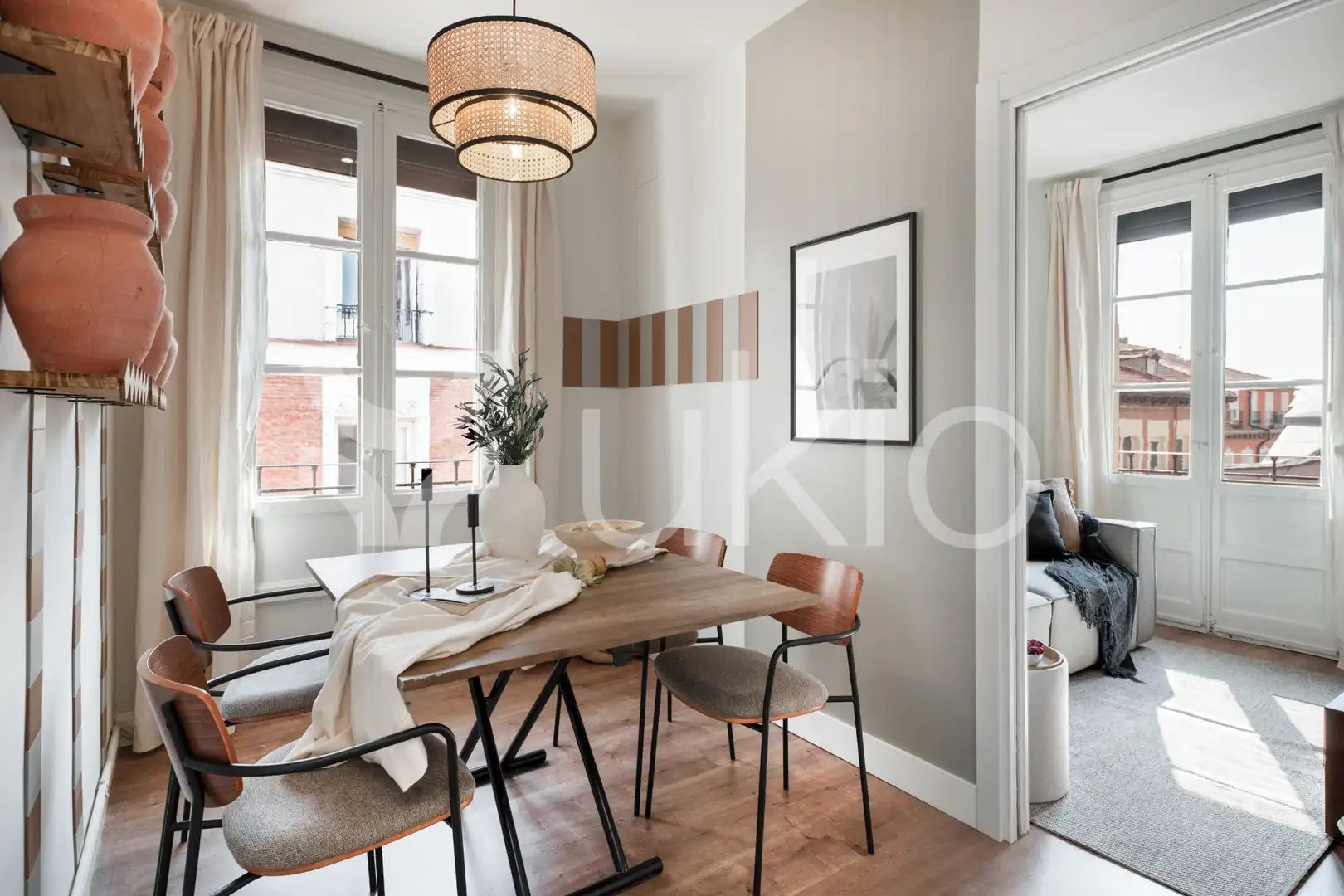 Comedor de Apartamento de alquiler en Madrid con Aire acondicionado, Calefacción y Amueblado