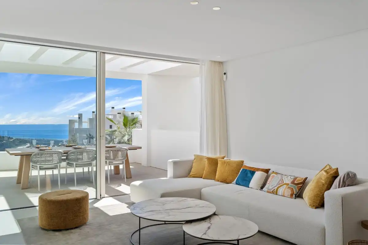 Sala de estar de Piso en venta en Marbella con Terraza y Piscina