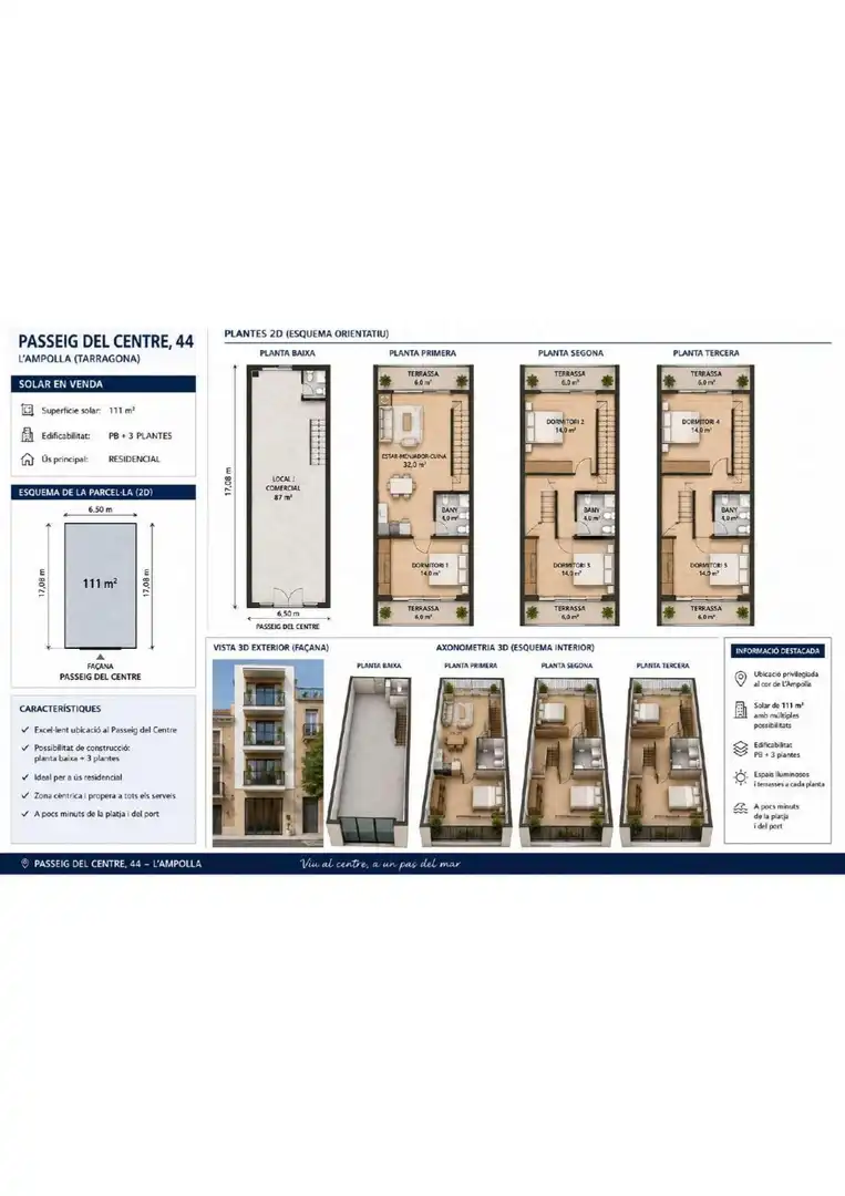 Terreny residencial en venda a Passeig del Centre, imagen 2