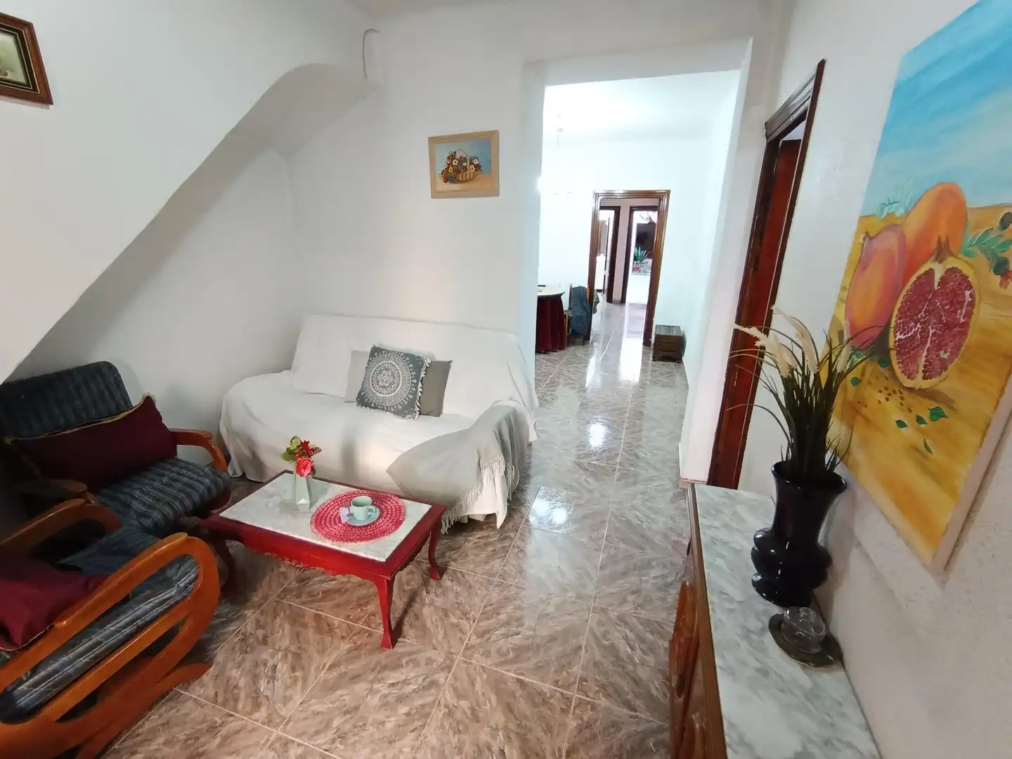 Sala de estar de Casa adosada en venta en Molina de Segura con Aire acondicionado, Terraza y Amueblado