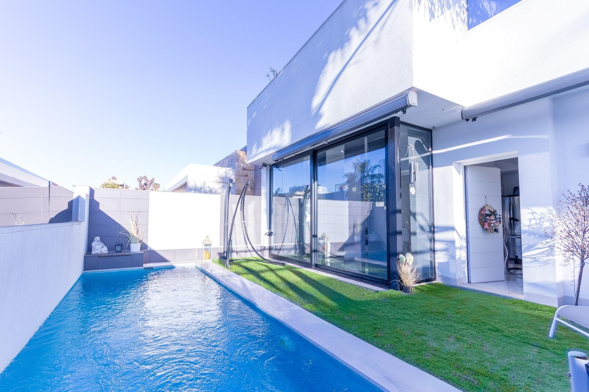 Piscina de Casa o chalet de alquiler en San Javier con Aire acondicionado, Jardín privado y Terraza