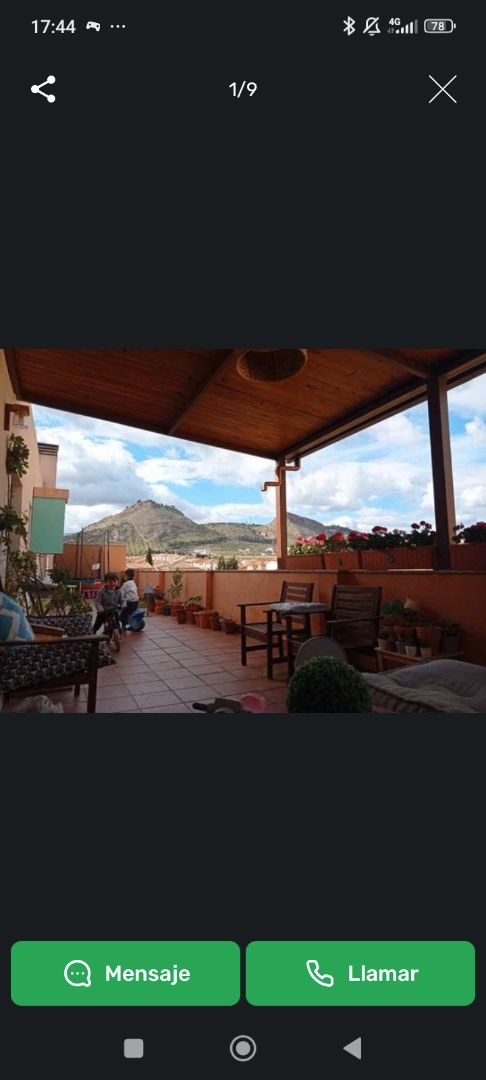 Terrasse von Dachboden miete in Atarfe mit Möbliert