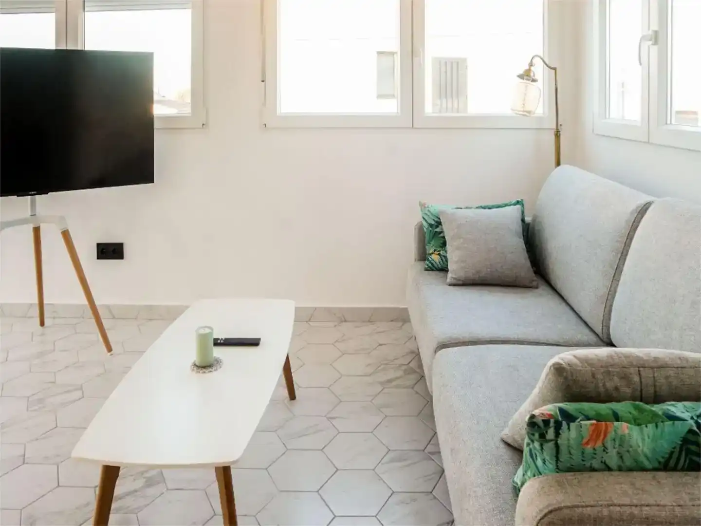 Sala de estar de Casa o chalet de alquiler en Oliva con Aire acondicionado, Piscina y Amueblado
