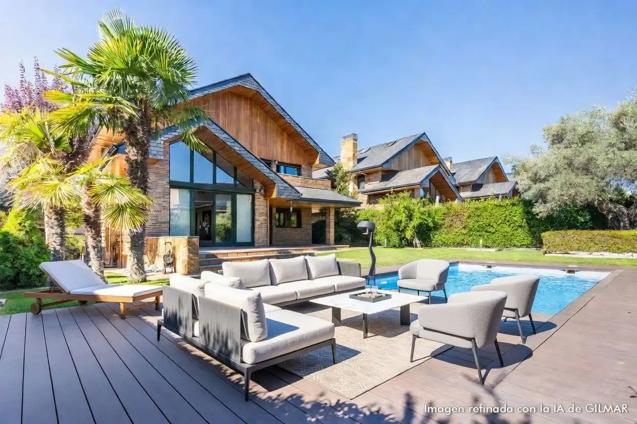 Terraza de Casa o chalet en venta en Las Rozas de Madrid con Aire acondicionado, Calefacción y Jardín privado