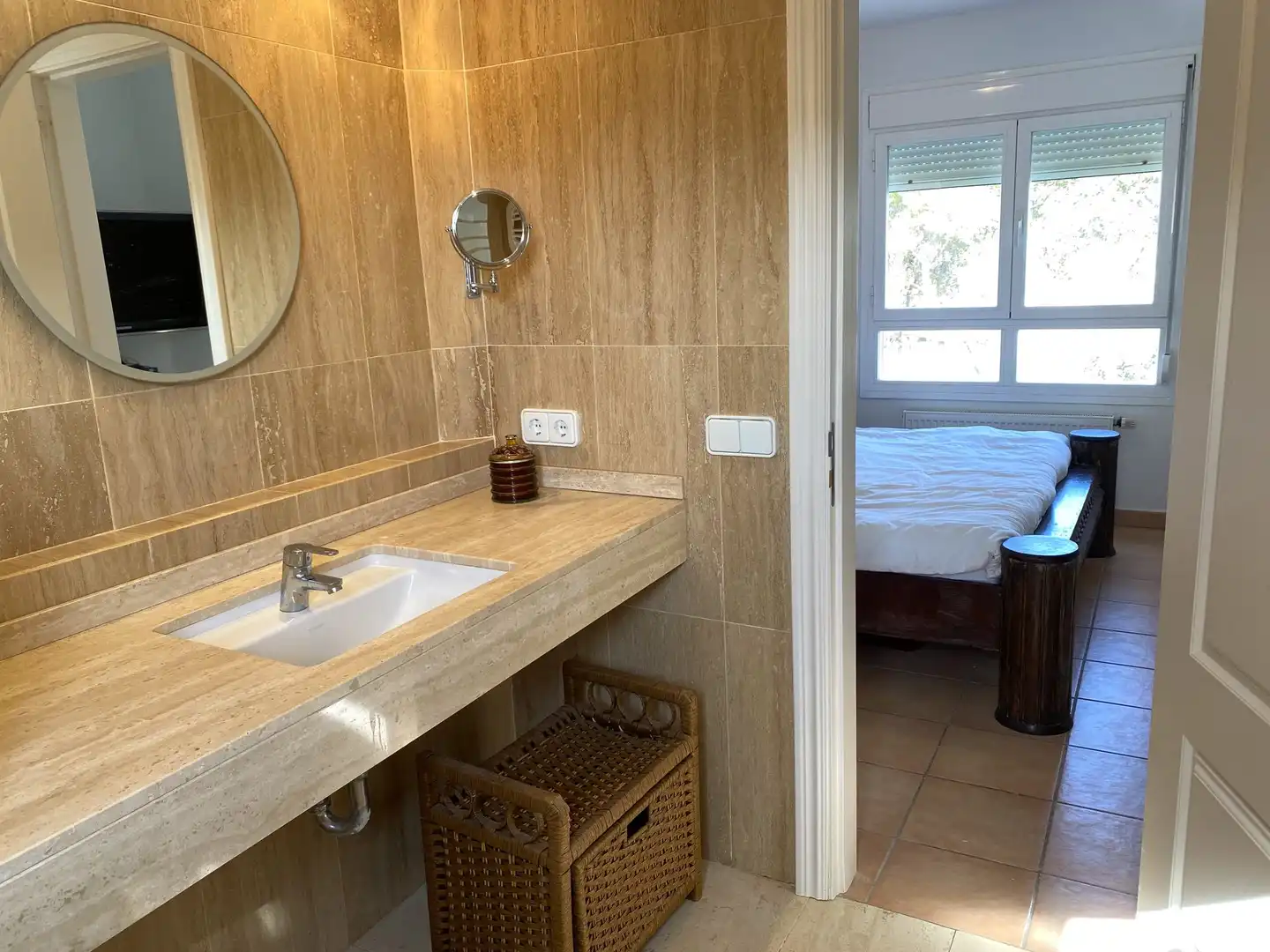 Baño de Casa adosada en venta en Santa Eulària des Riu con Aire acondicionado, Calefacción y Jardín privado