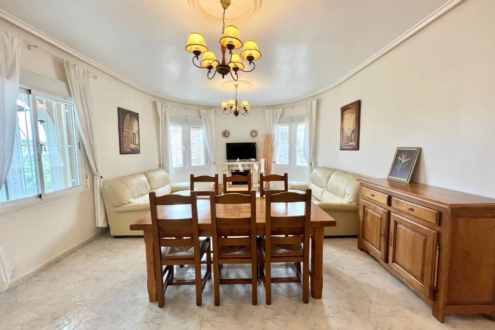Comedor de Casa o chalet de alquiler en Rojales con Aire acondicionado, Calefacción y Terraza