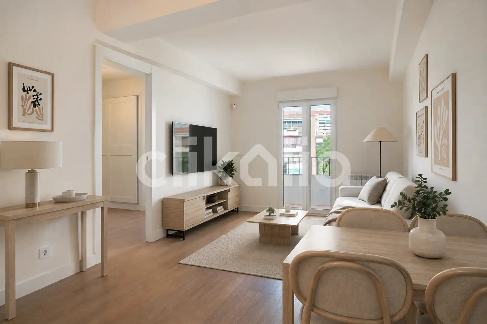 Wohnzimmer von Wohnung zum Verkauf in Madrid mit Klimaanlage, Heizung und Terrasse
