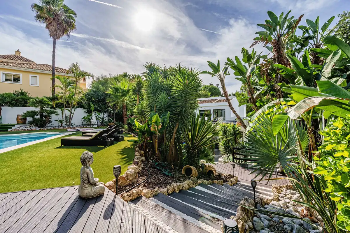 Jardín de Casa o chalet en venta en Marbella con Terraza y Piscina