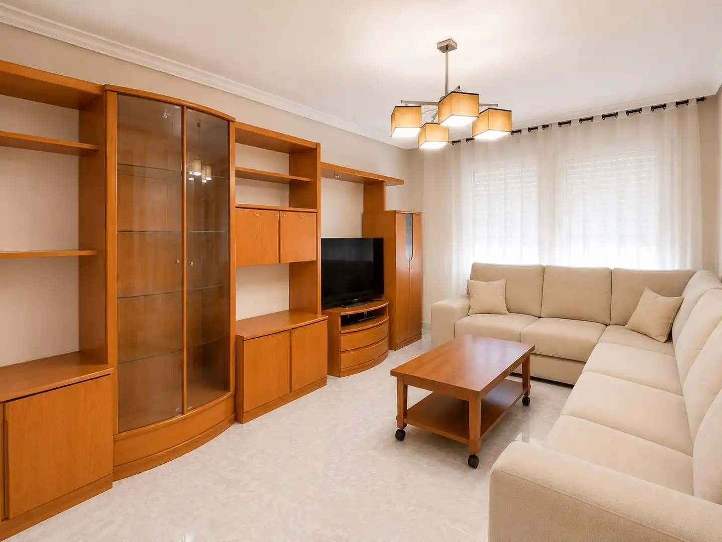 Living room of Flat for sale in Lorca  with Air Conditioner, Heating and Furnished