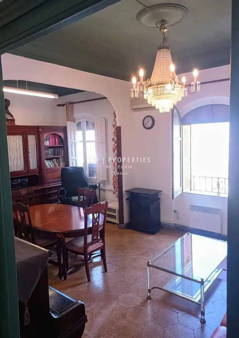 Dining room of Flat for rent in Valencia  with Air Conditioner, Heating and Terrace