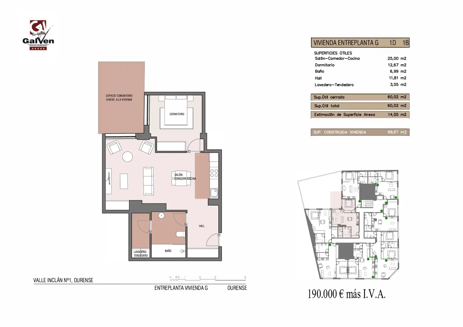 Study for sale in Ourense Capital   with Air Conditioner, Heating and Parquet flooring