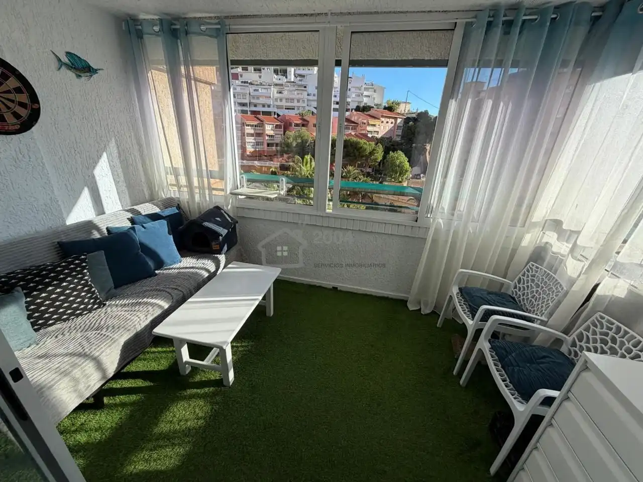 Terraza de Apartamento en venta en Finestrat con Piscina, Amueblado y Piscina comunitaria