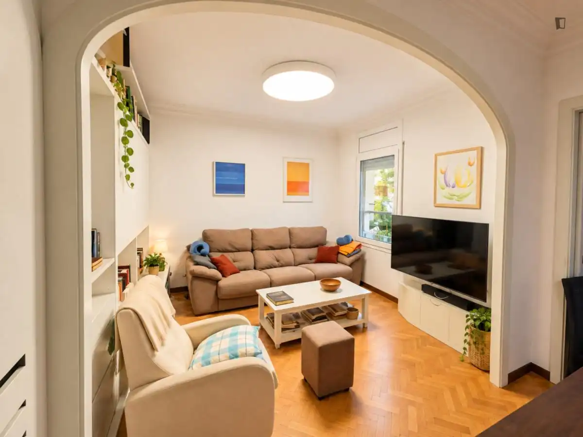 Living room of Study for rent in Sarrià - Sant Gervasi