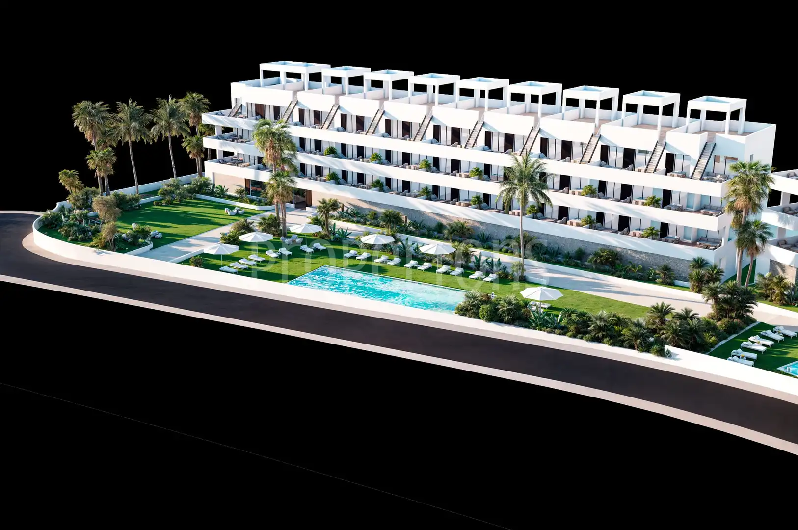 Vista exterior de Ático en venta en Finestrat
