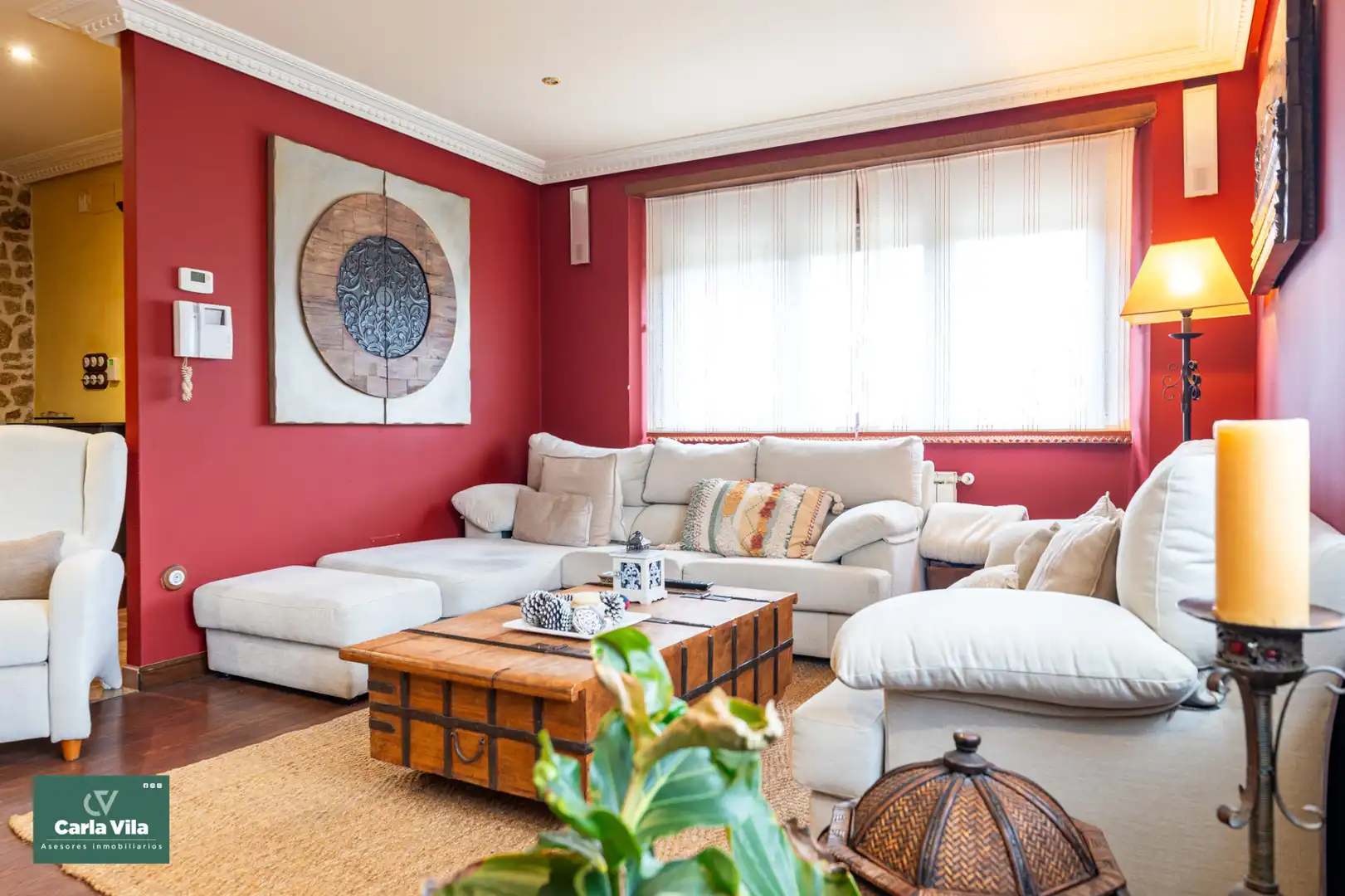 Living room of Houses for sale in Lugo  with Heating, Private garden and Parquet flooring