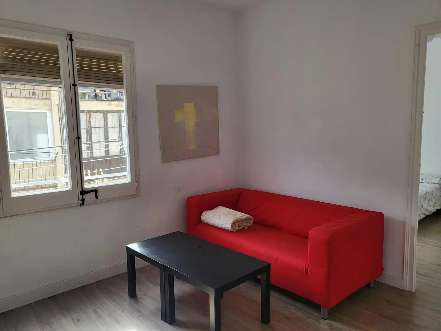 Sala d'estar de Pis per a compartir en Barcelona amb Calefacció, Moblat i Rentadora