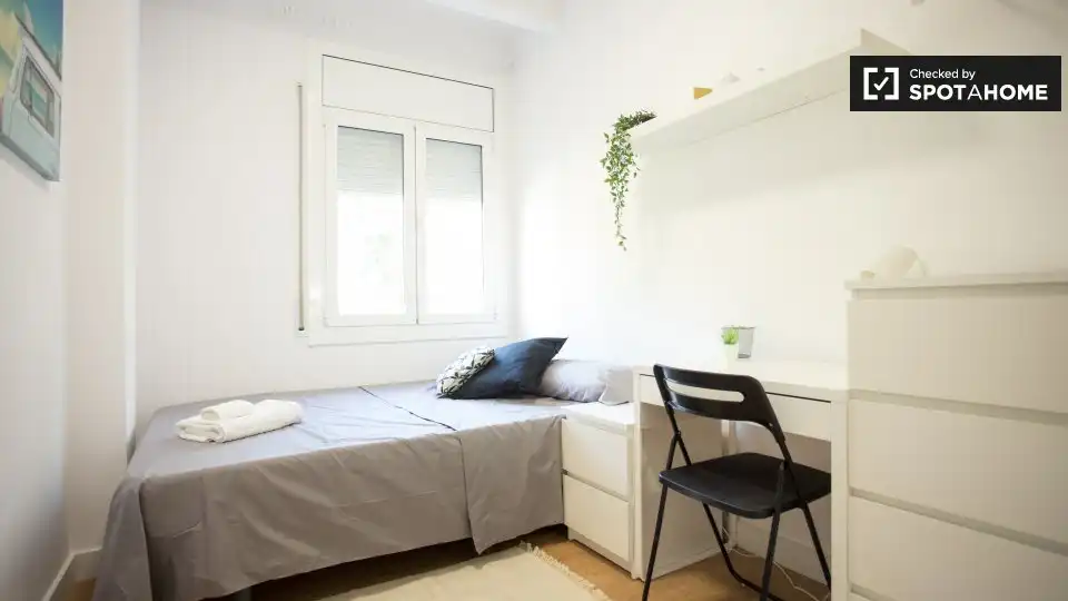 Bedroom of Flat for rent in Barcelona  with Air Conditioner, Heating and Furnished