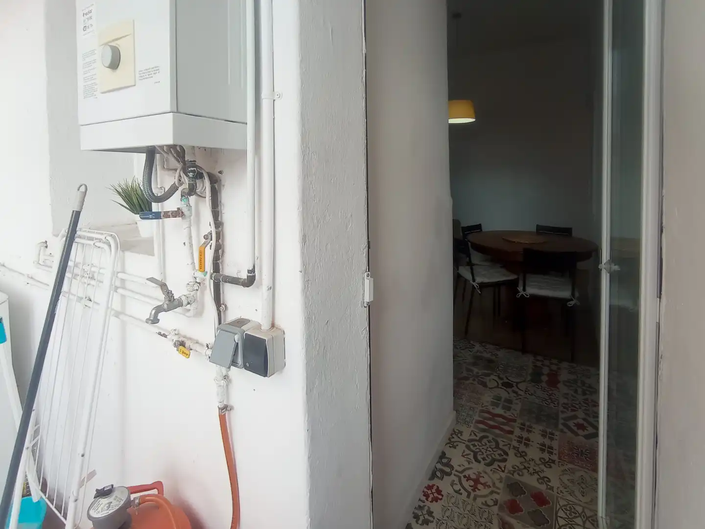 Dining room of Flat for sale in Barcelona  with Air Conditioner, Balcony and Alarm