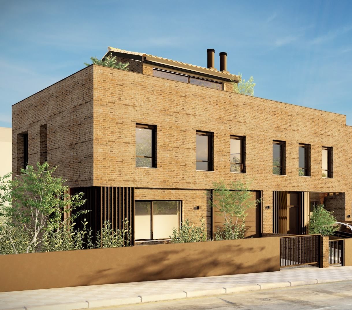 Exterior view of Single-family semi-detached for sale in Esparreguera  with Air Conditioner, Heating and Terrace