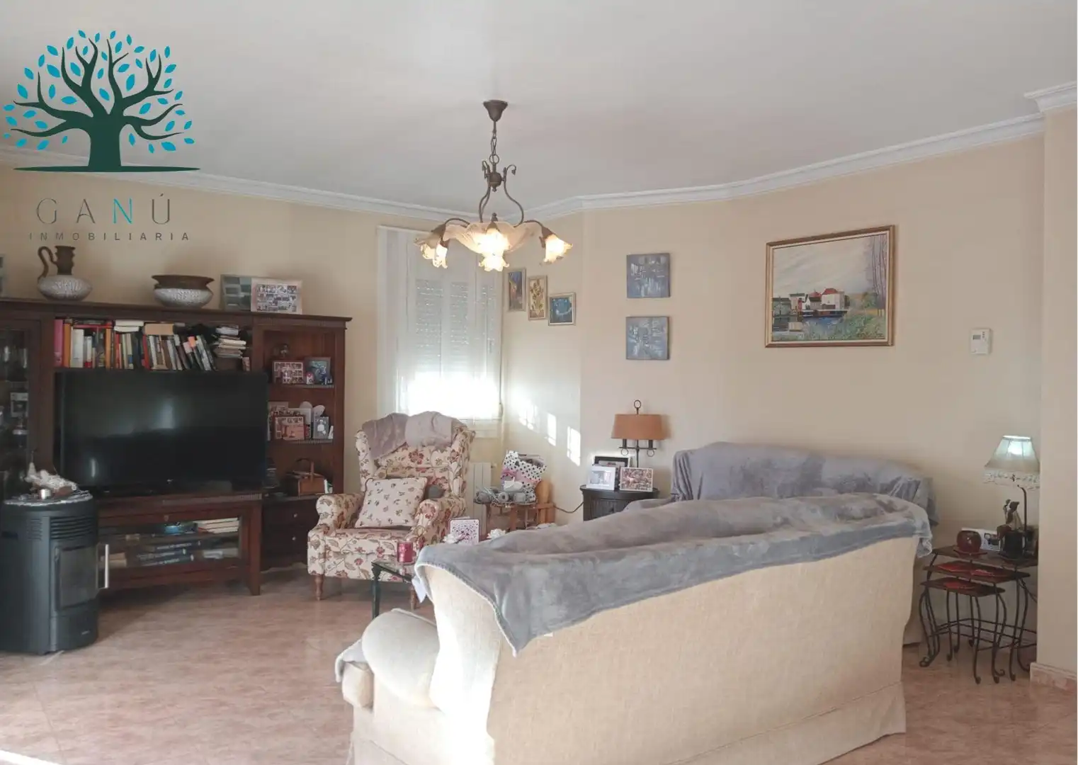 Sala d'estar de Casa o xalet en venda en Mazarrón amb Calefacció, Jardí privat i Terrassa