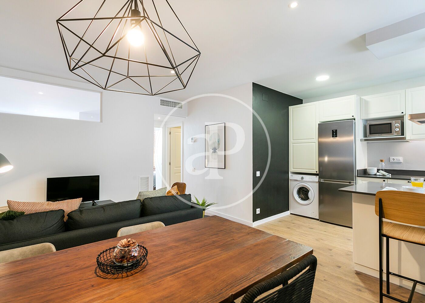 Sala de estar de Piso en venta en  Barcelona Capital con Aire acondicionado, Calefacción y Amueblado