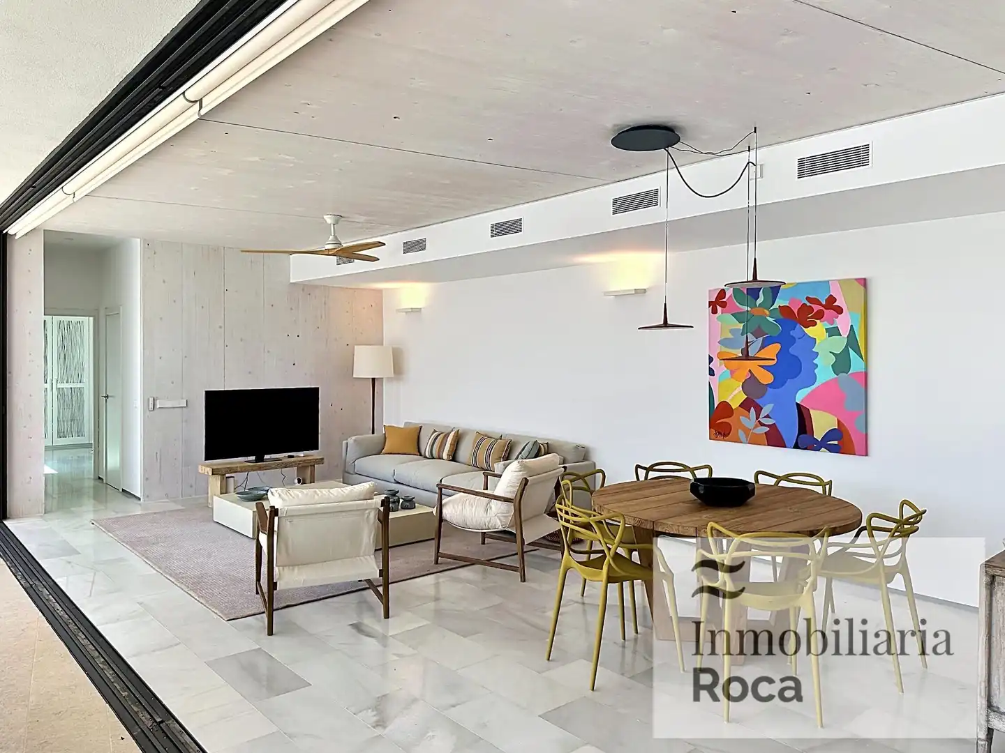Sala de estar de Casa o chalet de alquiler en Es Mercadal con Aire acondicionado, Calefacción y Jardín privado