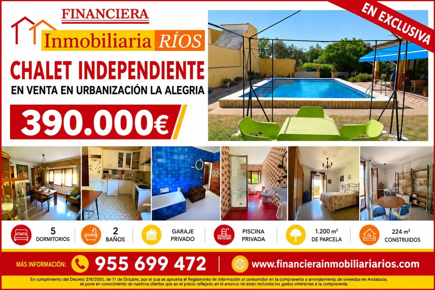 Chalet con piscina en venta en Oromana