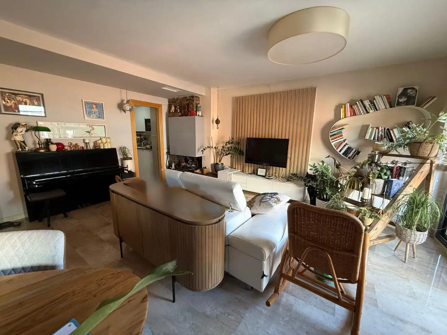 Sala d'estar de Àtic de lloguer en Sabadell amb Calefacció, Terrassa i Traster