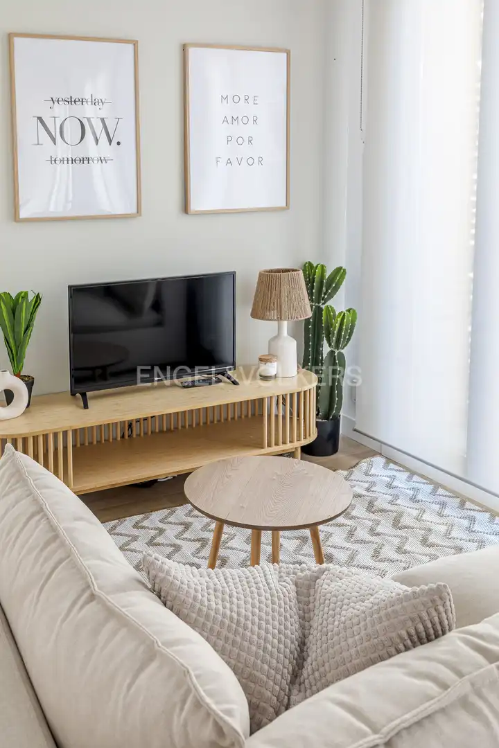 Sala d'estar de Apartament de lloguer en Madrid amb Aire condicionat, Calefacció i Moblat