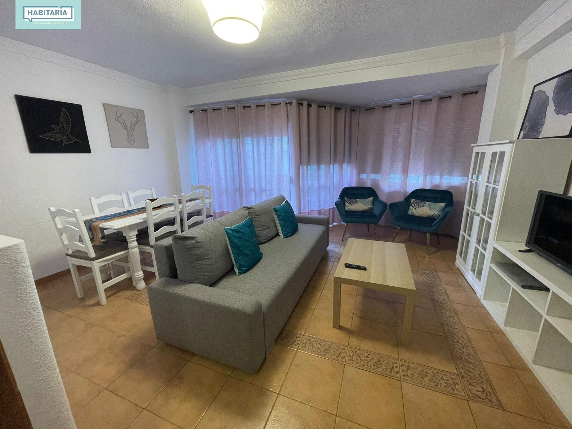 Sala d'estar de Pis de lloguer en Málaga Capital amb Aire condicionat i Balcó