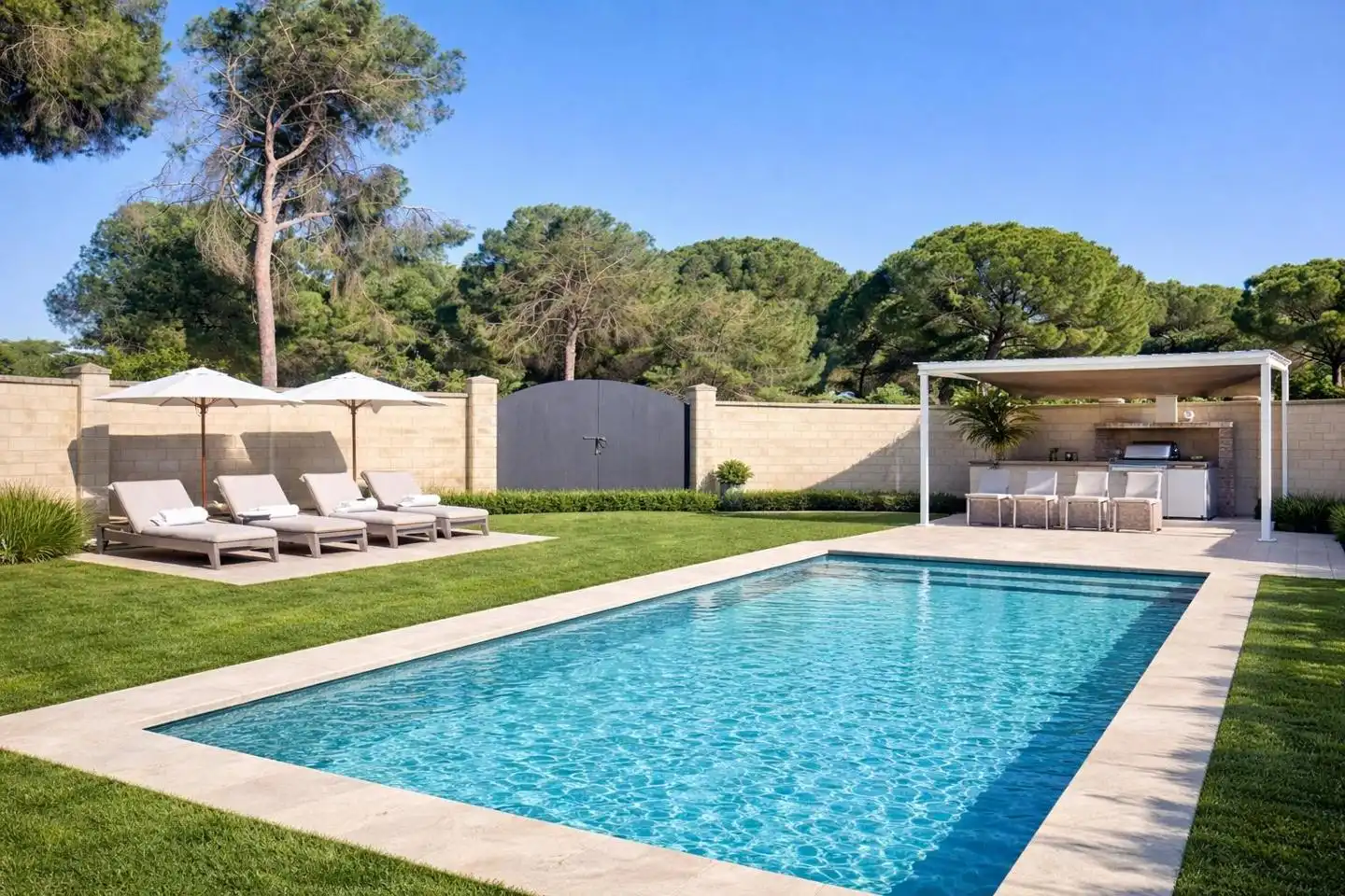 Piscina de Casa o xalet en venda en Hinojos amb Jardí privat i Moblat