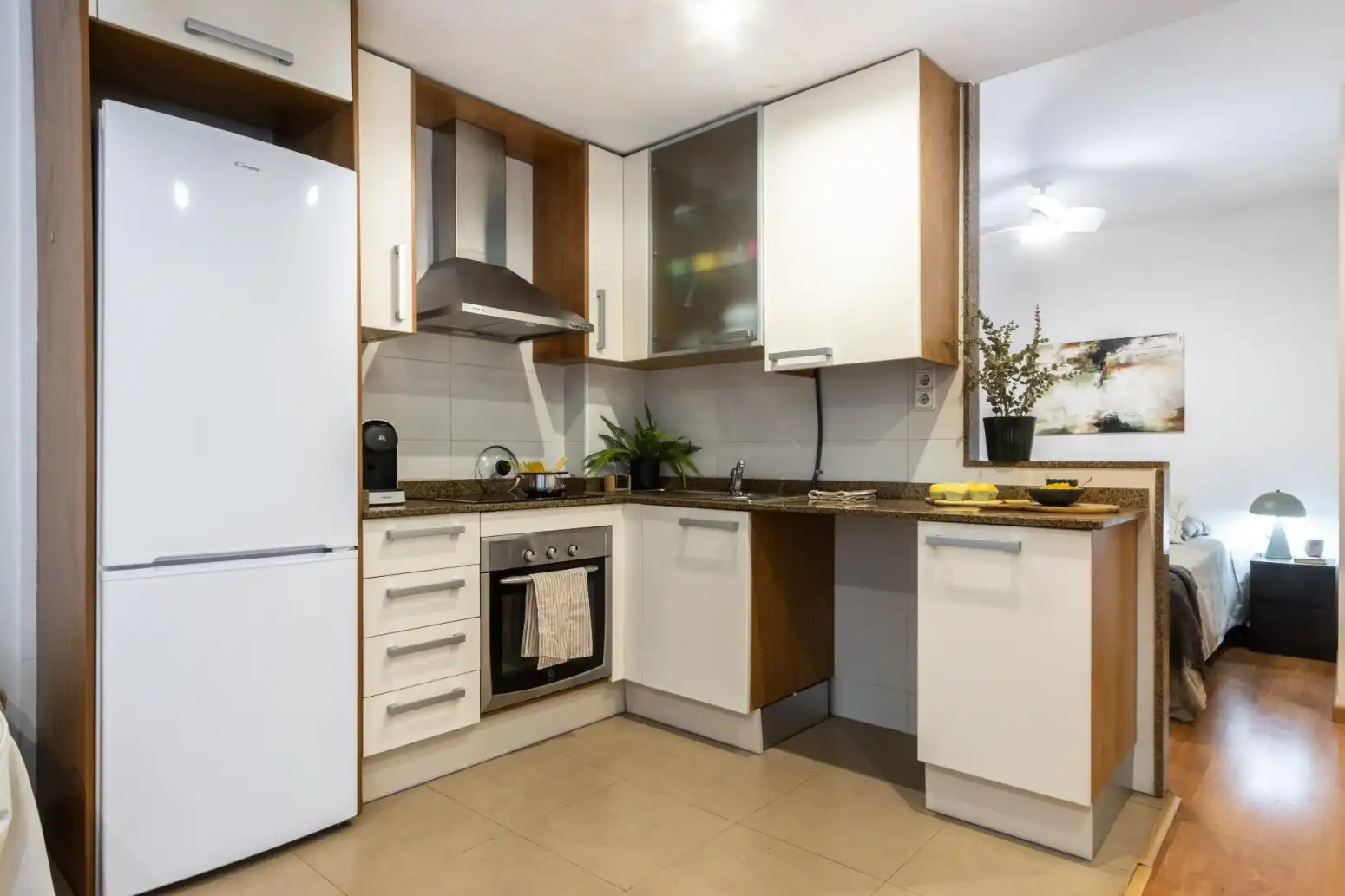 Küche von Wohnung zum Verkauf in Terrassa mit Heizung, Parkett und Terrasse