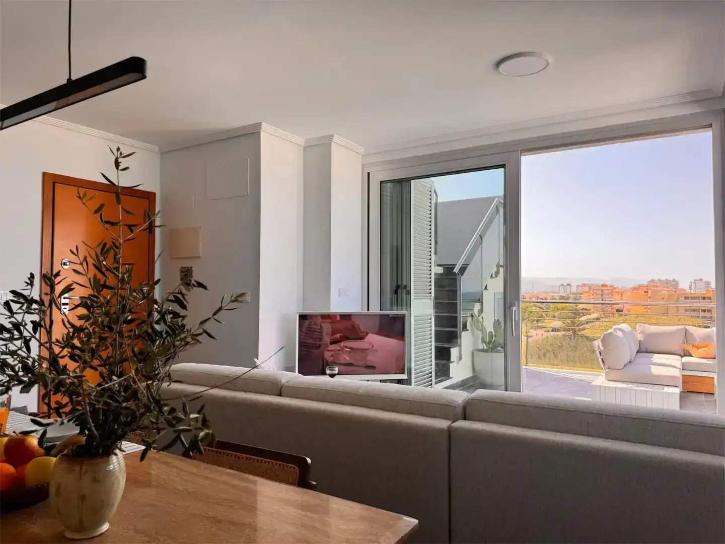 Sala de estar de Ático en venta en Piles con Aire acondicionado, Jardín privado y Piscina