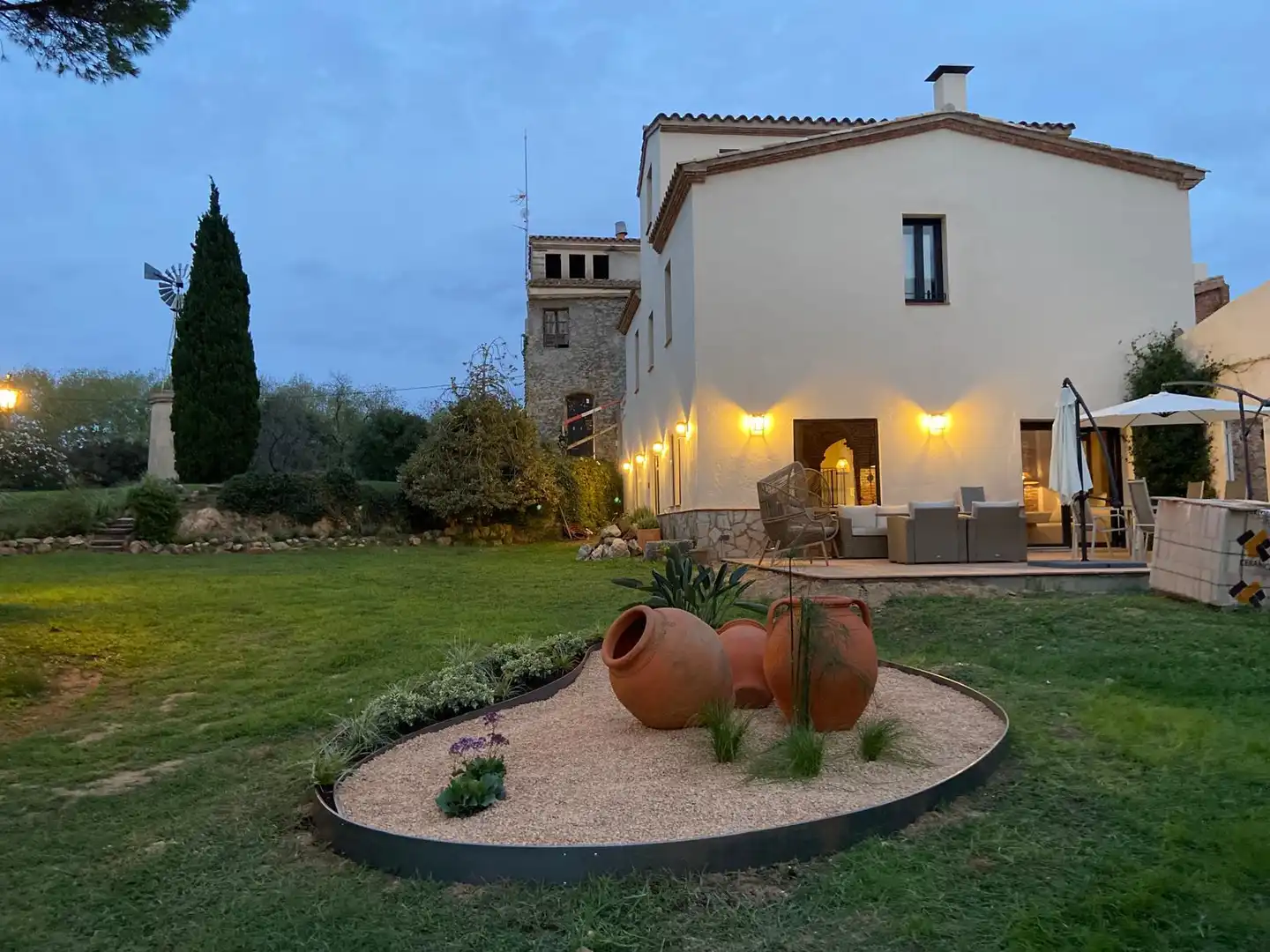 Jardí de Finca rústica en venda en Santa Cristina d'Aro amb Aire condicionat, Calefacció i Jardí privat
