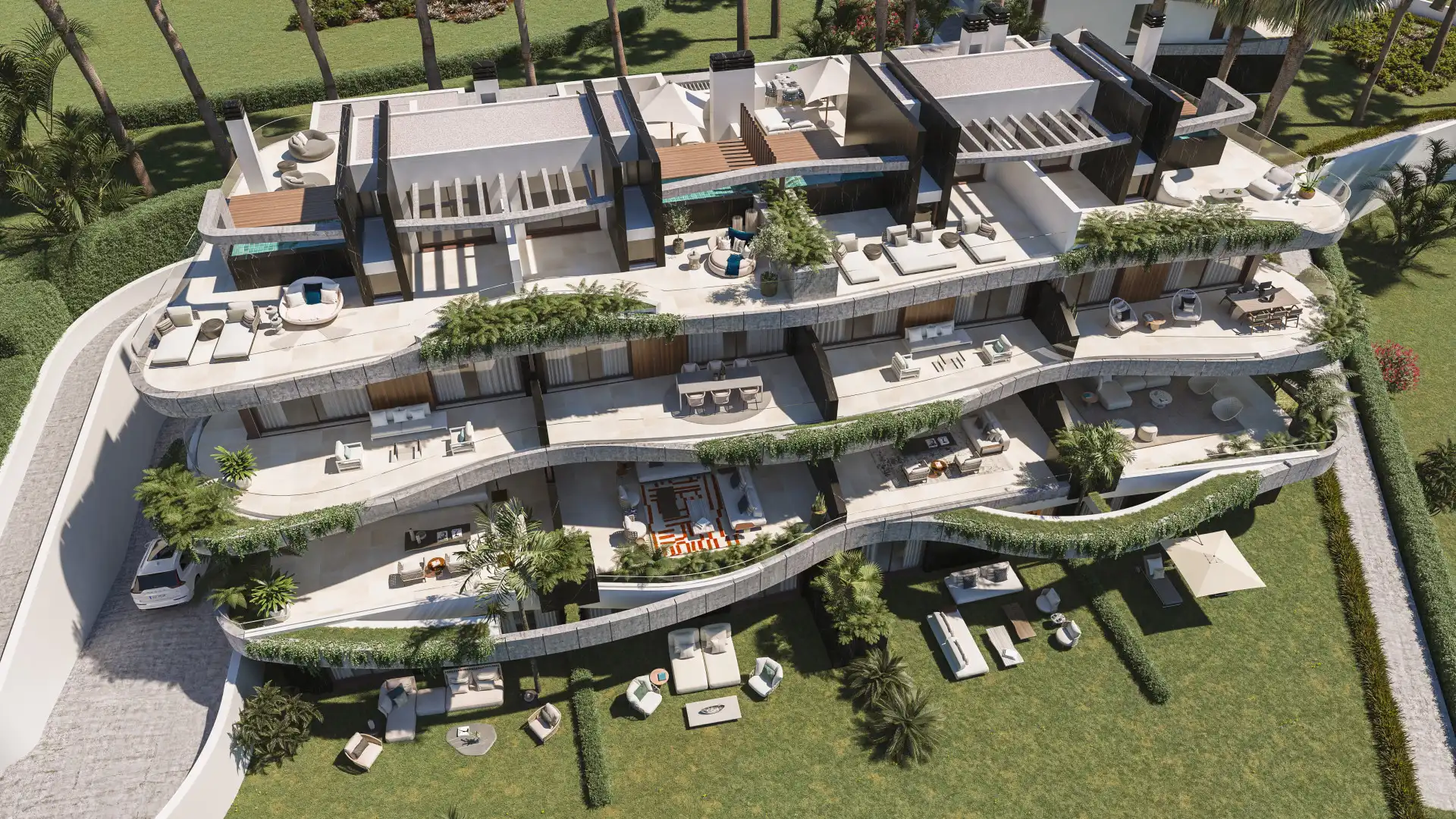 Vista exterior de Planta baja en venta en Marbella con Aire acondicionado, Jardín privado y Terraza