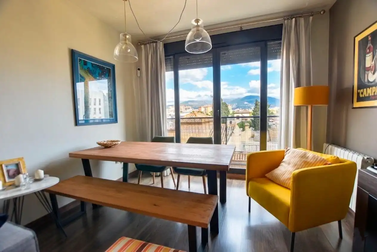 Dining room of Flat for rent in Granada  with Air Conditioner, Heating and Furnished