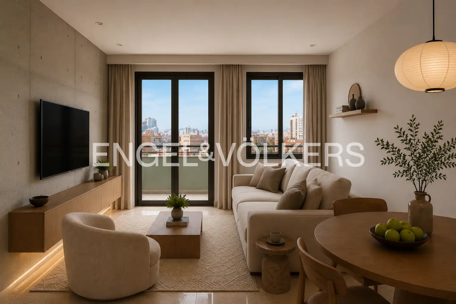 Wohnzimmer von Wohnung zum Verkauf in Valencia mit Klimaanlage, Heizung und Terrasse