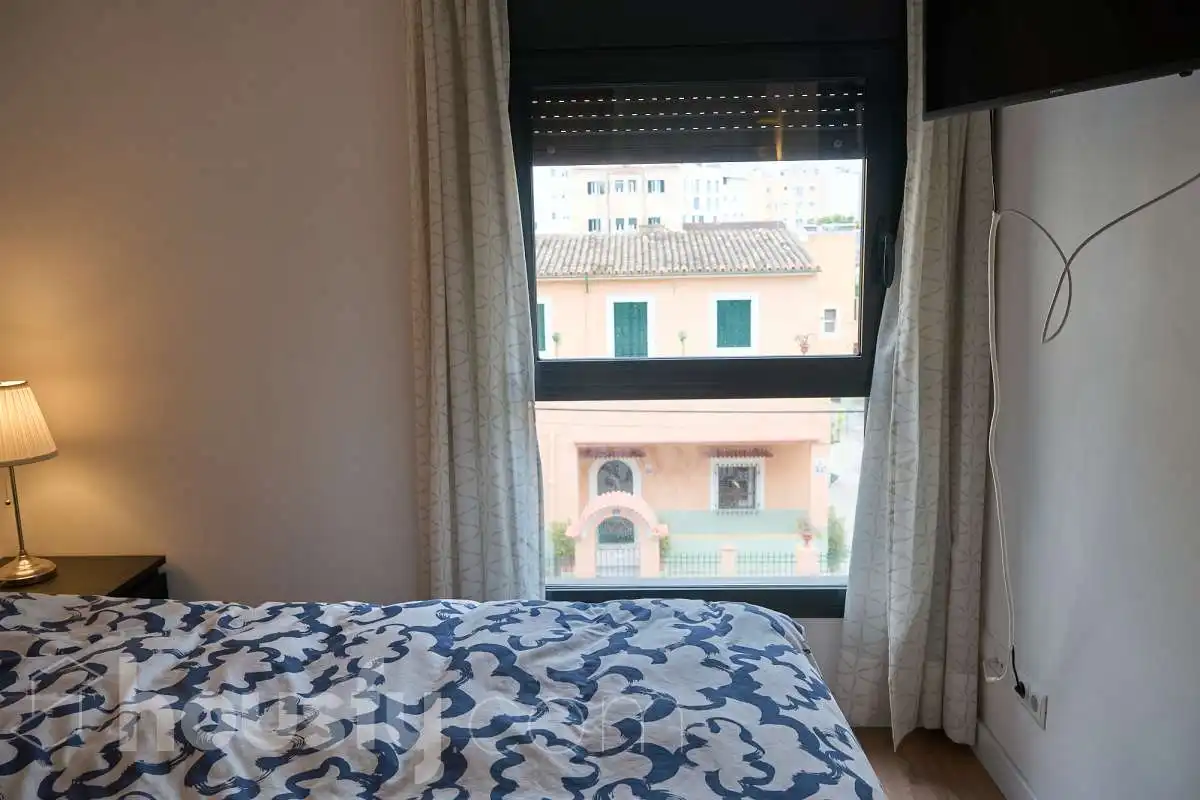 Schlafzimmer von Wohnung zum Verkauf in  Palma de Mallorca mit Klimaanlage, Heizung und Privatgarten