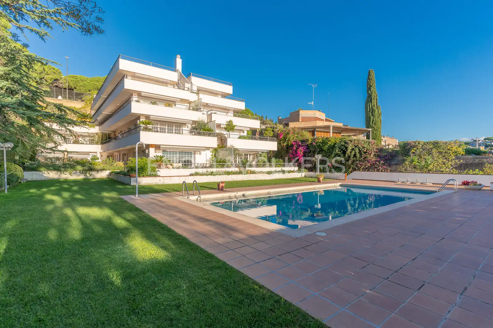 Exterior view of Flat for rent in Caldes d'Estrac  with Air Conditioner, Heating and Private garden