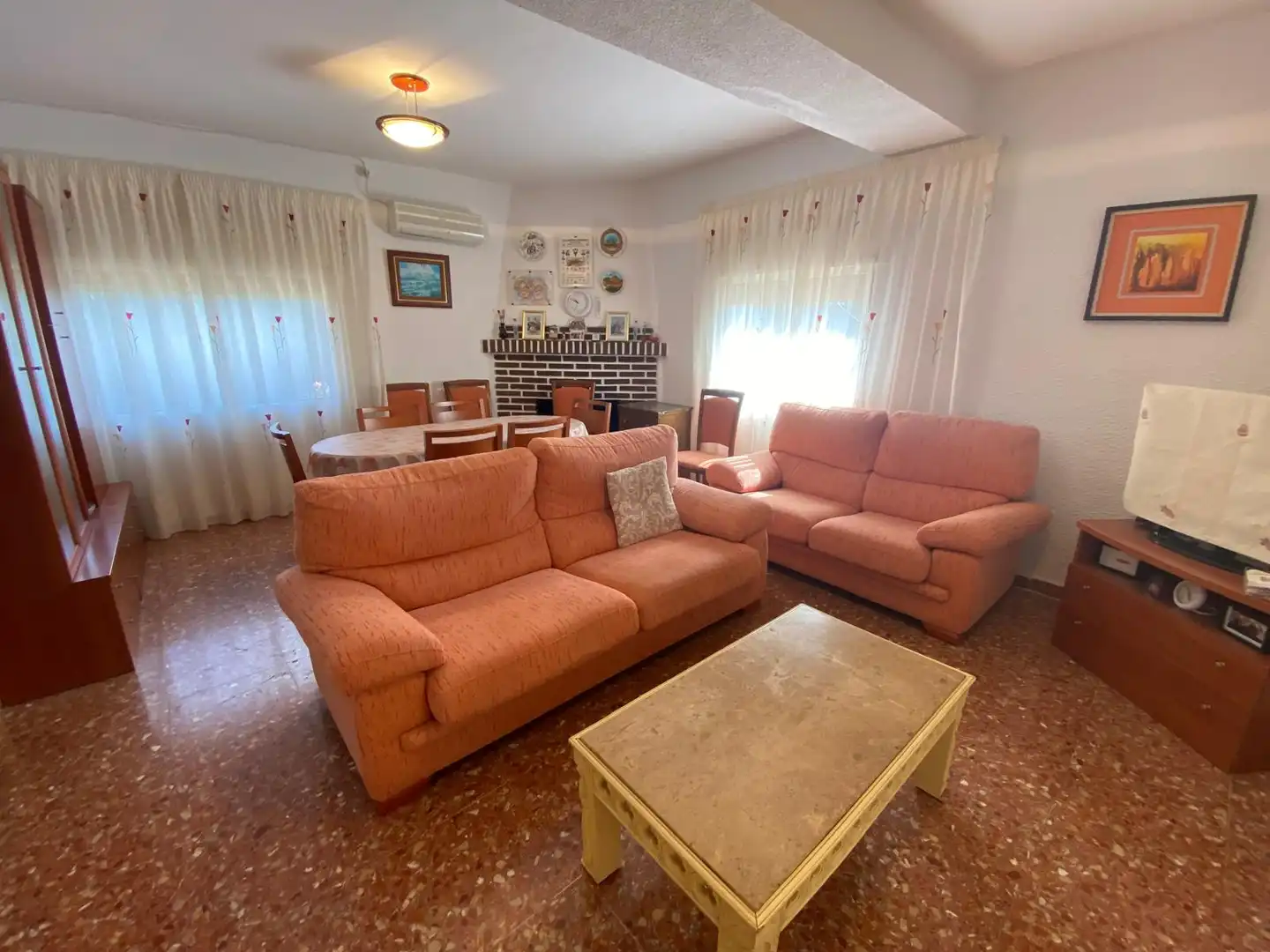 Living room of Houses for sale in Albacete  with Air Conditioner, Private garden and Furnished