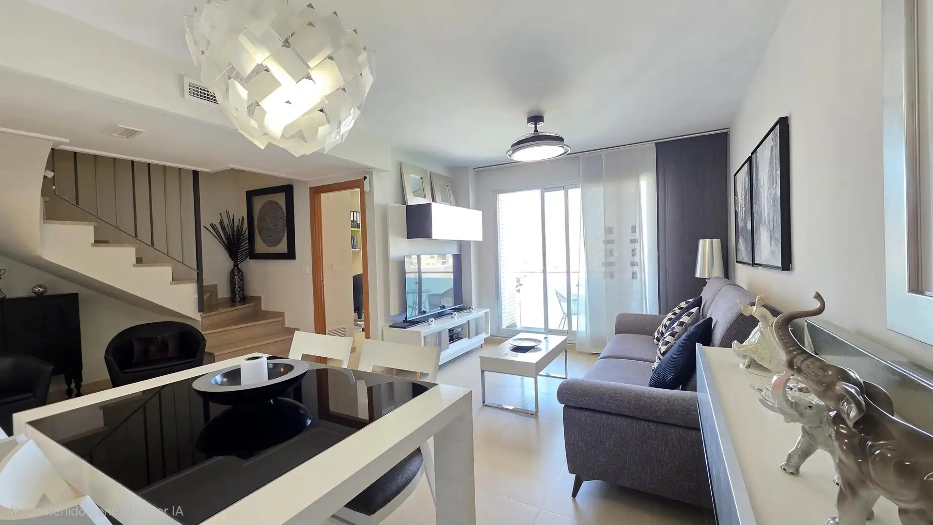 Sala de estar de Ático en venta en Gandia con Aire acondicionado, Calefacción y Terraza