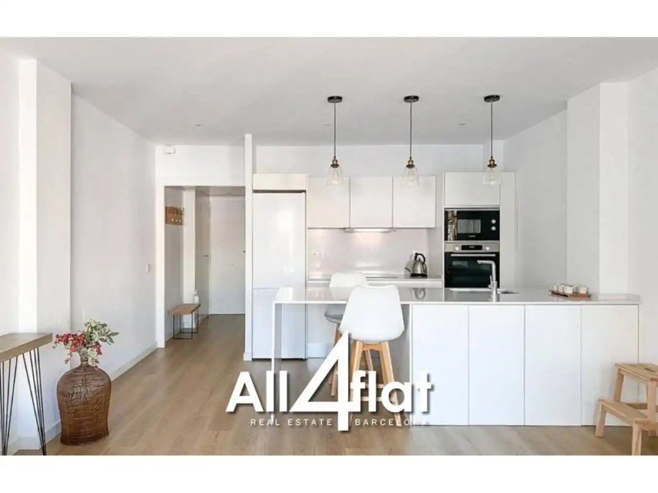 Cocina de Ático de alquiler en Eixample