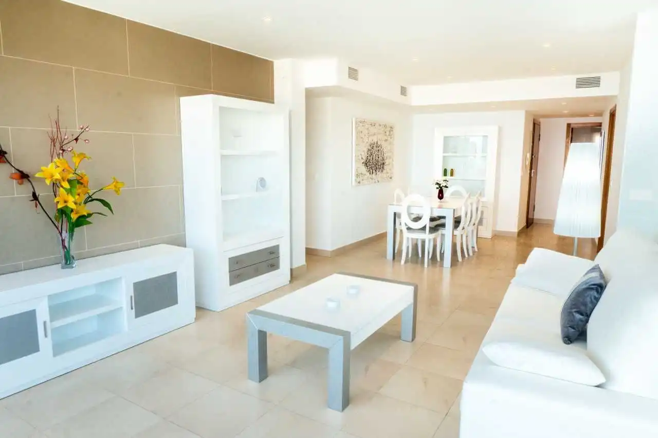 Living room of Apartments for rent in Benidorm  with Air Conditioner, Private garden and Terrace
