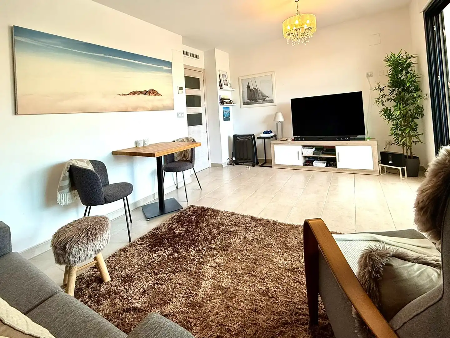 Sala de estar de Apartamento en venta en Dénia con Aire acondicionado, Calefacción y Terraza