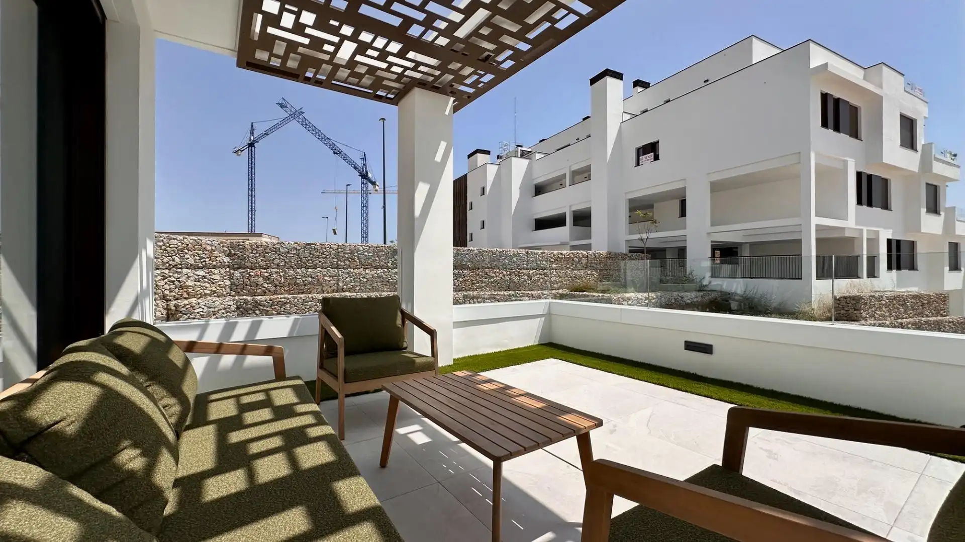 Terrace of Apartments for rent in Finestrat  with Air Conditioner, Heating and Private garden