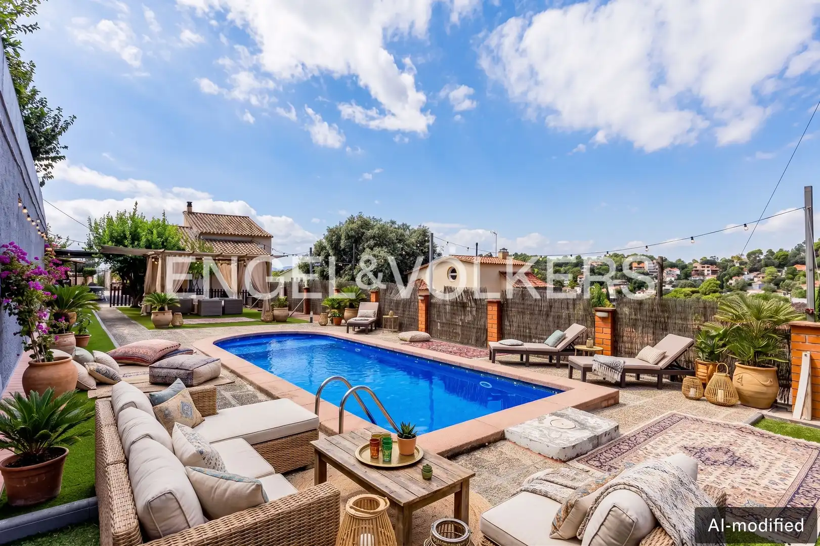 Terrassa de Casa o xalet en venda en Sant Cugat del Vallès amb Aire condicionat, Calefacció i Jardí privat